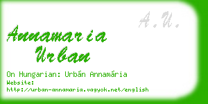 annamaria urban business card