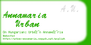 annamaria urban business card